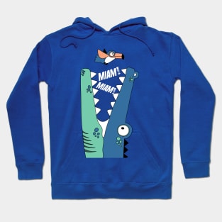 crocodile eating a bird Hoodie